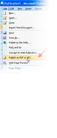 PDF maken vanuit Publisher