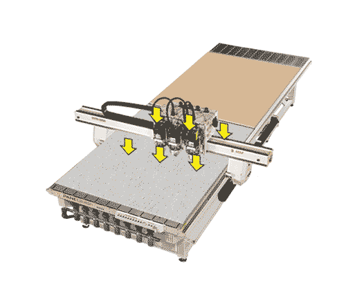 trespa printen, daarvoor is een industriële printer nodig die tevens kan frezen en rondsnijden
