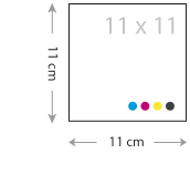 kaarten drukken 110 x 110 mm