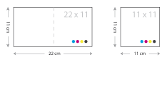 kaarten drukken met vouw 110 x 110 mm