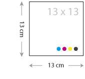 kaarten drukken 130 x 130 mm