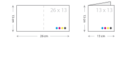 kaarten drukken met vouw 130 x 130 mm
