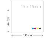 kaarten drukken 150 x 150 mm