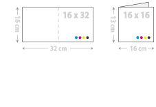 kaarten drukken met vouw 160 x 160 mm