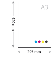 dik a3 papier voor het maken van kaartjes, 297 x 420 mm blanco