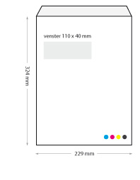 Berg Vesuvius Ontwarren Fonetiek Bedrukte enveloppen A4 met venster | Bestel online bij PIM Print