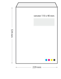 verhoging Tijdig ik zal sterk zijn Bedrukte enveloppen A4 venster rechts | Bestel online bij PIM Print