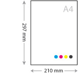 a4 flyers drukken 210 x 297 mm op dik papier 300grs