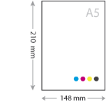 a5 flyers drukken 210 x 148 mm op dik papier dubbelzijdig