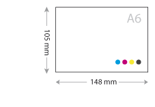 a6 kaarten drukken 105 x 148 mm