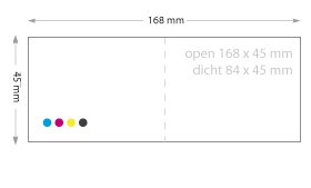 het formaat van bloemenkaartjes drukken op formaat 84 x 45 mm