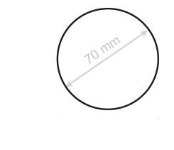 ronde kaartjes laten drukken van 70 mm