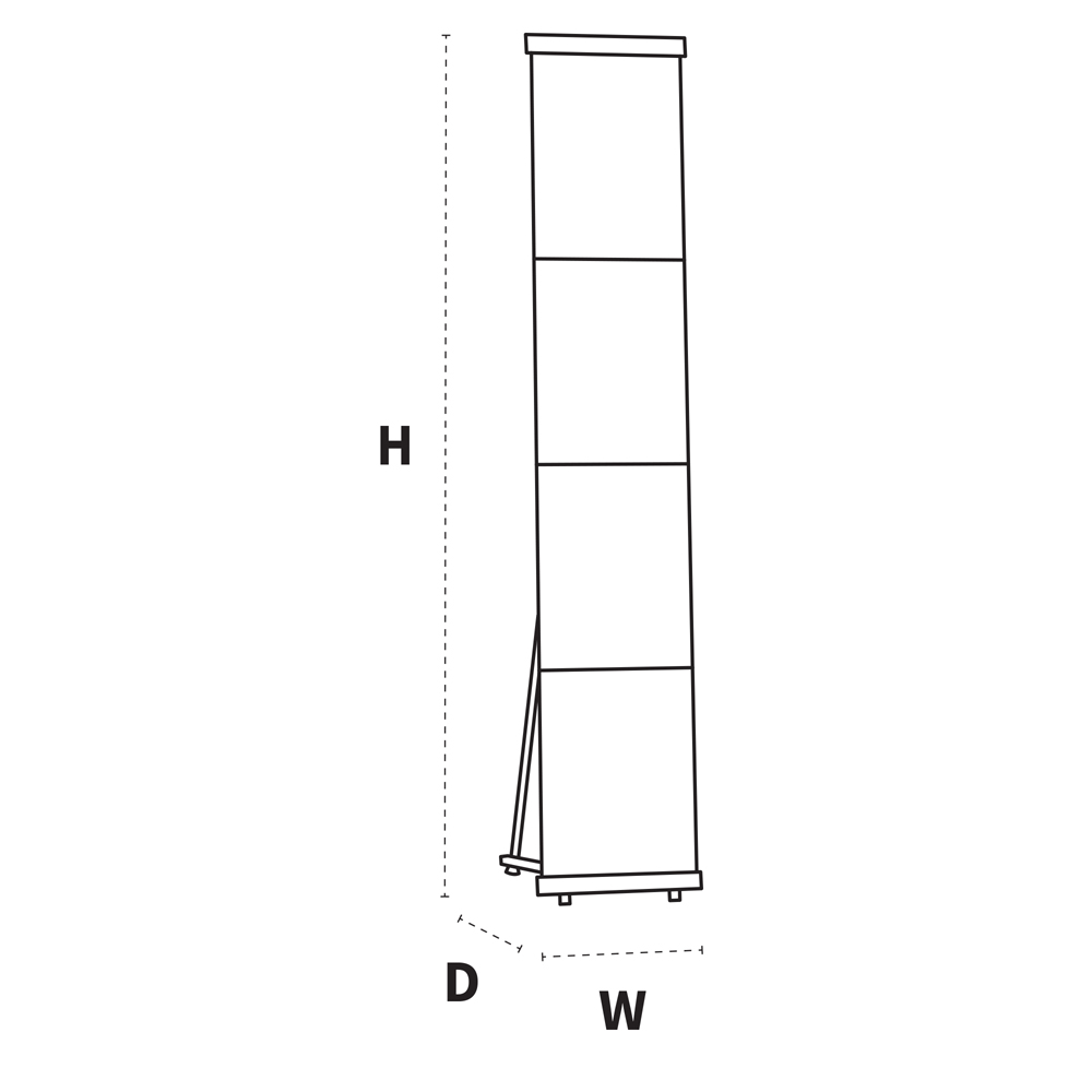 formaat van de a4 brochurehouder Textiel 4 x A4