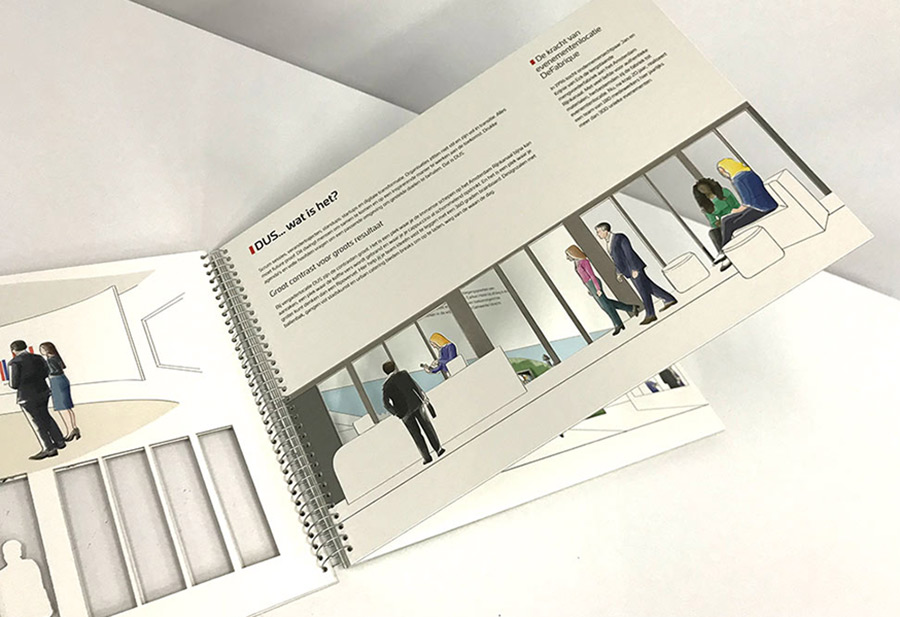 kartonnen boek met cut-out uitsparingen