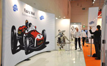 Beurspresentatie met de Fabric Wall