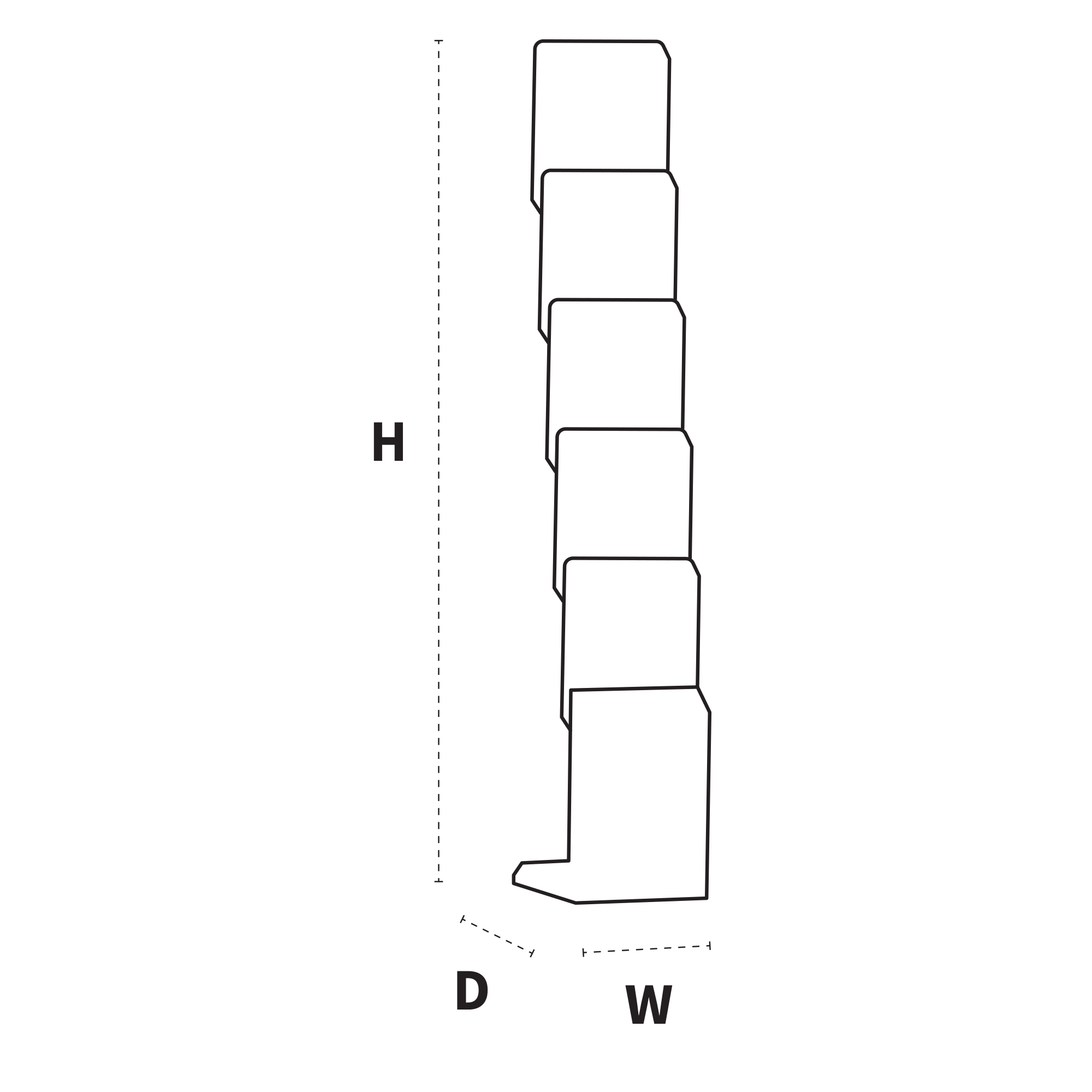 formaat van de a4 brochurehouder Textiel 4 x A4