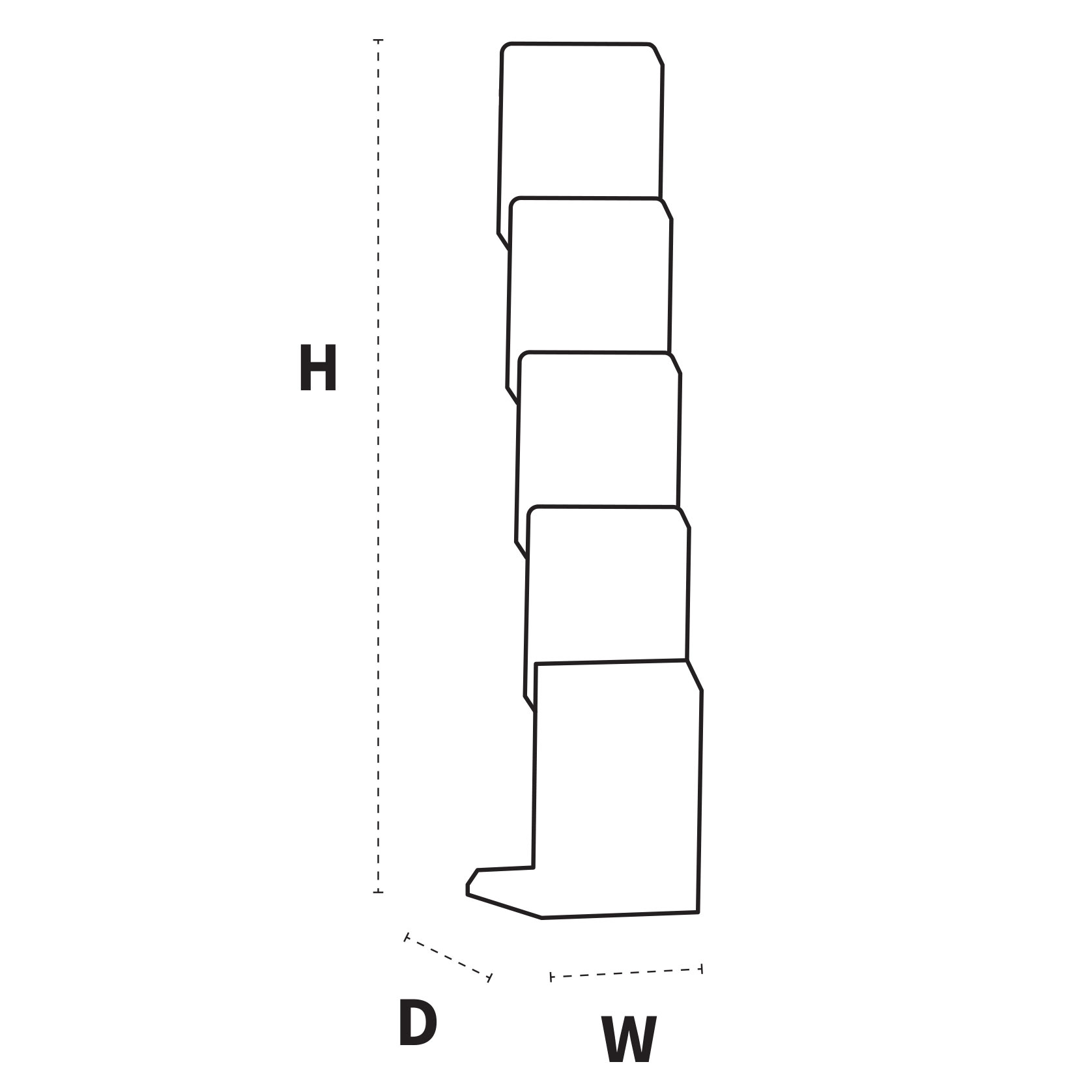 formaat van de a4 brochurehouder Textiel 4 x A4