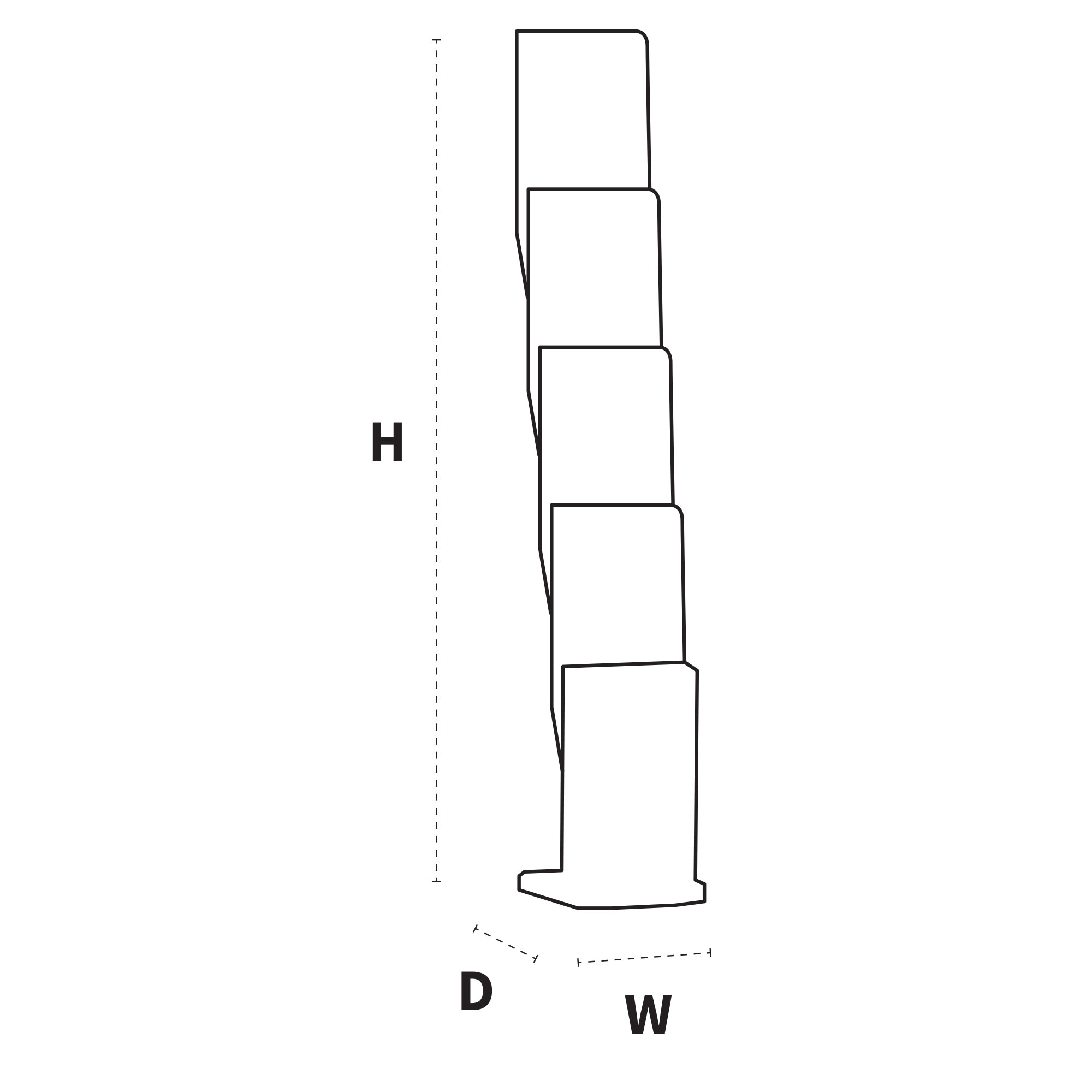 formaat van de a4 brochurehouder Textiel 4 x A4