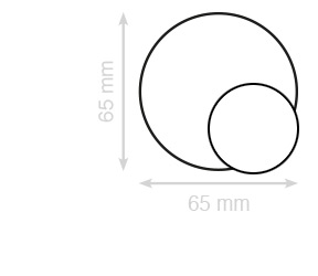 dubbelzijdig ronde visitekaartjes laten drukken 65 mm