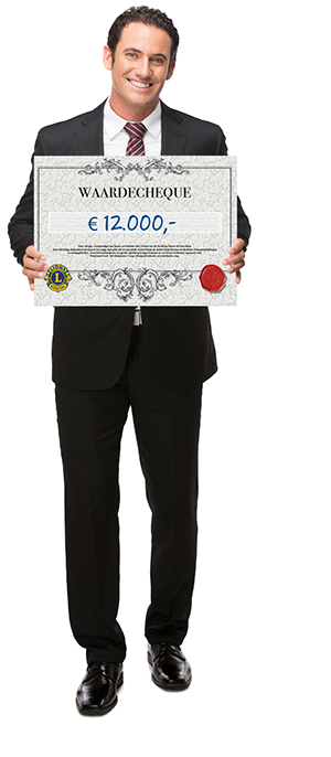 Grote waarde cheque