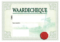 a3 cheque ontwerp 3 groen