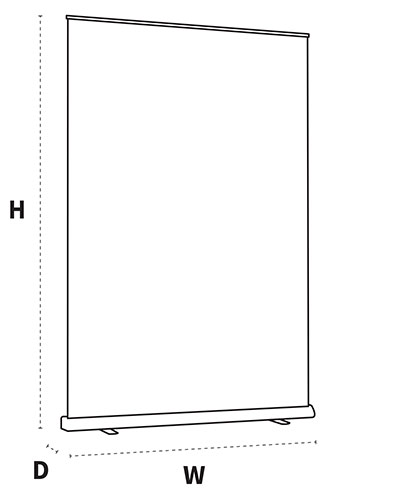 XL rolbanner formaten en dimensies