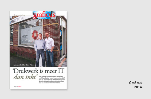 PIM Print in artikel van Graficus, mei 2014, artikel over digitalisering in de drukkerij