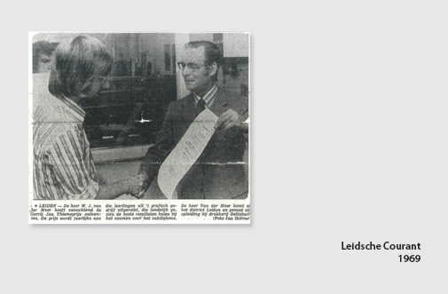 Leidsche Courant 1969, Pim van der Meer wint Gerrit Jan Thiemeprijs