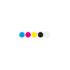 CMYK met steunkleur wit