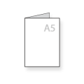 a5 folders drukken tweezijdig bedrukt, mat, glossy of glad papier, 1 slag gevouwen