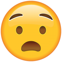 Life size Emoji Anguished face