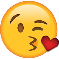 Life size Emoji Blow Kiss face