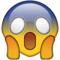 Life size Emoji OMG face