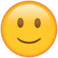 Life size Emoji Slightly Smiling face