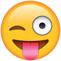 Life size Emoji Winking Eye with Tongue Out