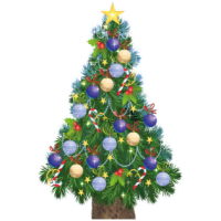 type C, levensgrote kerstboom van karton, 80 cm breed