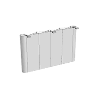 Rechte beurswand 6 x 3, 6 banen polypropyleen met sand-laminaat