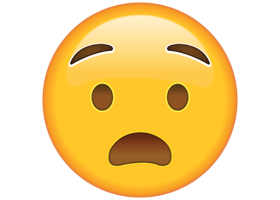 Life size Emoji Anguished face