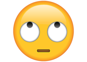 Life size Emoji With Rolling Eyes face
