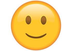 Life size Emoji Slightly Smiling face