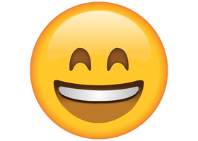 Life size Emoji Smiling Eyes