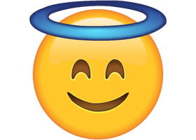Life size Emoji Smiling Face with Halo