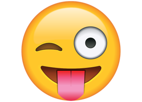 Life size Emoji Winking Eye with Tongue Out