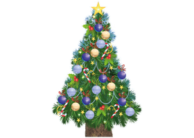 type C, levensgrote kerstboom van karton, 80 cm breed