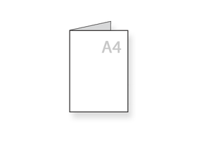a4 folders drukken tweezijdig bedrukt, mat, glossy of glad papier, 1 slag gevouwen