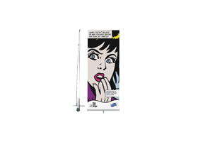 de sterke rollup banner Compact op 85 cm breedte