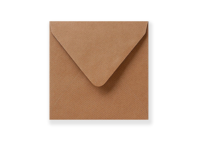 Vierkante kraft enveloppen 14 cm