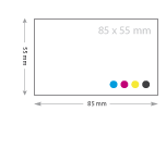 visitekaartjes drukken 85 x 55 mm tweezijdig karton