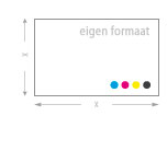 visitekaartjes drukken op eigen formaat